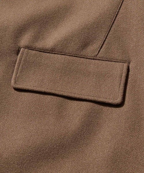 Kappa(カッパ)の「kappa / カッパ 別注 オーバーサイズ ロングメルトンチェスターコート(チェスターコート・メンズ・ブラック/ベージュ/ダークネイビー・L/M)」の8枚目の写真