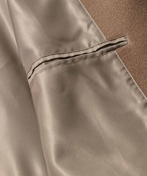 Kappa(カッパ)の「kappa / カッパ 別注 オーバーサイズ ロングメルトンチェスターコート(チェスターコート・メンズ・ブラック/ベージュ/ダークネイビー・L/M)」の12枚目の写真