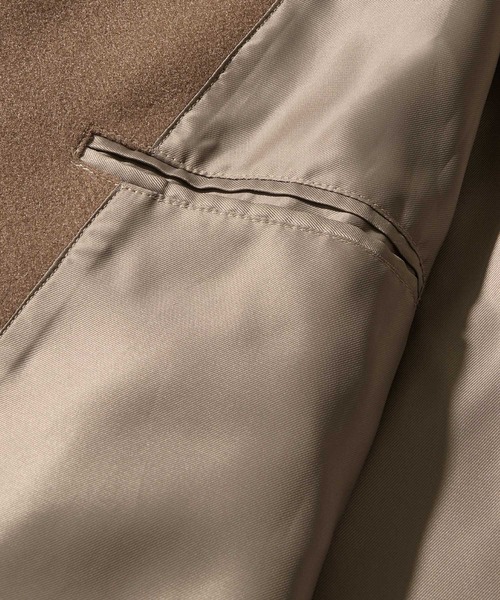 Kappa(カッパ)の「kappa / カッパ 別注 オーバーサイズ ロングメルトンチェスターコート(チェスターコート・メンズ・ブラック/ベージュ/ダークネイビー・L/M)」の13枚目の写真