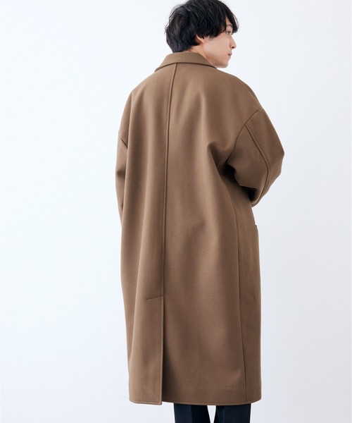 Kappa(カッパ)の「kappa / カッパ 別注 オーバーサイズ ロングメルトンチェスターコート(チェスターコート・メンズ・ブラック/ベージュ/ダークネイビー・L/M)」の21枚目の写真