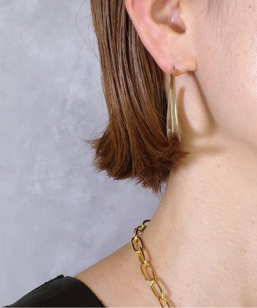 SIGNAL(シグナル)の「【SIGNAL/シグナル】Triomphe Hoop Pierce / トリオンフフープピアス(ピアス(両耳用)・レディース・ゴールド/シルバー・FREE)」の6枚目の写真