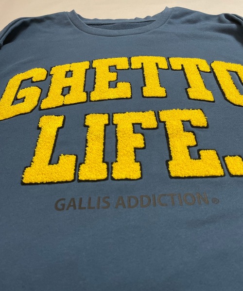 GALLIS ADDICTION(ガリスアディクション)の「GA SAGARA-COLLEGE CREW/サガラ カレッジロゴ スウェット(スウェット・レディース・ブラック/グレー/グレイッシュブルー・M/L)」の5枚目の写真