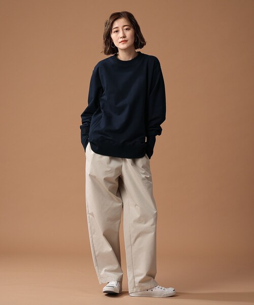 BASECONTROL（ベースコントロール）の「◆【S～Lサイズ展開】多機能裏毛 クルースウェット（スウェット・レディース・ブラック/ネイビー/グレー・01/02/03）」の14枚目の写真