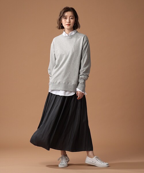 BASECONTROL（ベースコントロール）の「◆【S～Lサイズ展開】多機能裏毛 クルースウェット（スウェット・レディース・ブラック/ネイビー/グレー・01/02/03）」の16枚目の写真