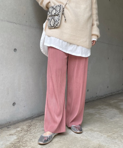 DouDou（ドゥドゥ）の「NEWプリーツパンツ（その他パンツ・レディース・チャコールグレー/ベージュ/ピンク・FREE）」の17枚目の写真