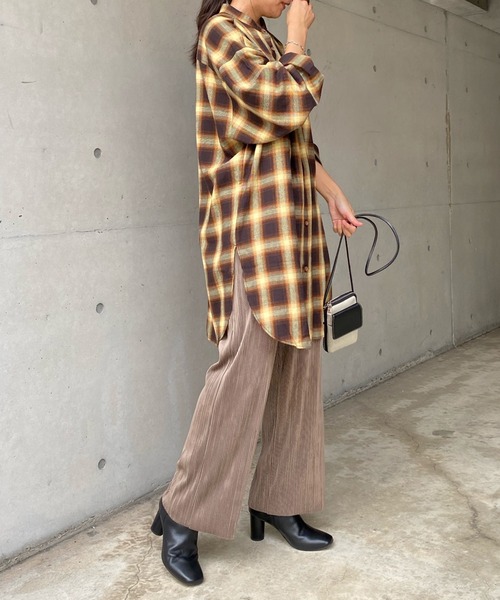 DouDou（ドゥドゥ）の「NEWプリーツパンツ（その他パンツ・レディース・チャコールグレー/ベージュ/ピンク・FREE）」の10枚目の写真