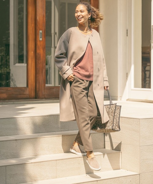 BAYFLOW（ベイフロー）の「ラクーンMIXVネックプルオーバー（ニット