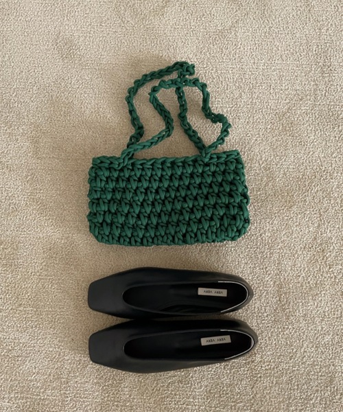 Didot.showroom（ディドット ショールーム）の「【HAND MADE】 crochet bag（ハンドバッグ・レディース・パープル/ブラウン/グリーン/キャメル・FREE）」の3枚目の写真