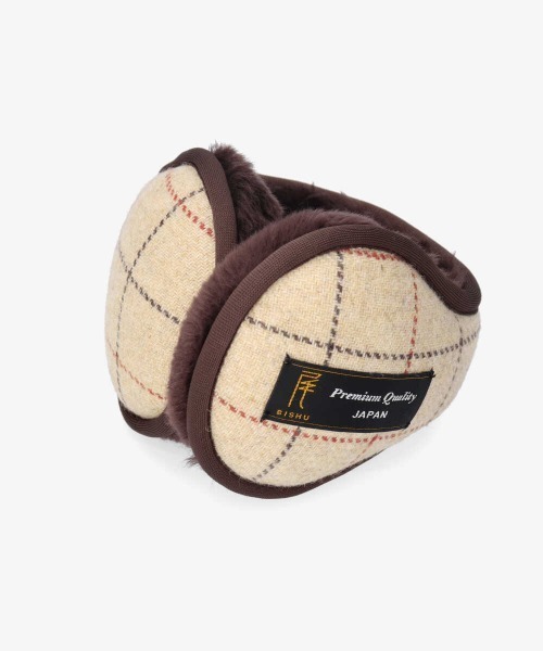 OVERRIDE(オーバーライド)の「OVERRIDE JAPAN TWEED EARMUFF(イヤーマフ・メンズ・ブラック/ネイビー/ベージュ/グレー/ブラウン・FREE)」の4枚目の写真