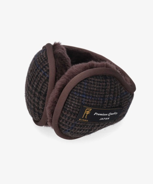 OVERRIDE(オーバーライド)の「OVERRIDE JAPAN TWEED EARMUFF(イヤーマフ・メンズ・ブラック/ネイビー/ベージュ/グレー/ブラウン・FREE)」の3枚目の写真