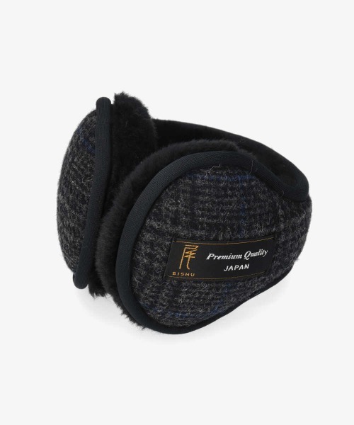 OVERRIDE(オーバーライド)の「OVERRIDE JAPAN TWEED EARMUFF(イヤーマフ・メンズ・ブラック/ネイビー/ベージュ/グレー/ブラウン・FREE)」の2枚目の写真