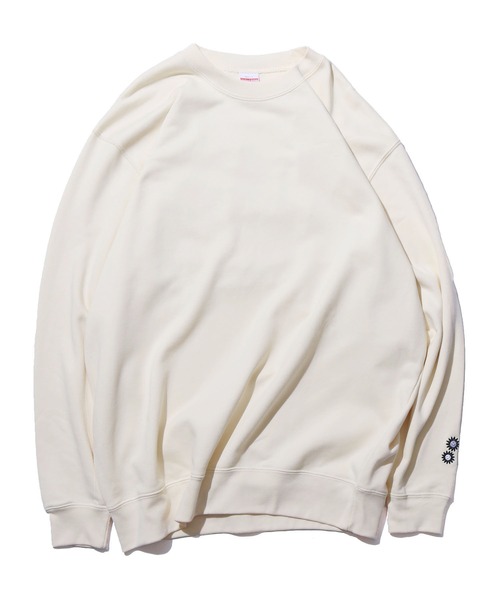 ROOPTOKYO（ループトウキョウ）の「ROOPTOKYOオリジナル SMILEY FACE Sweat スマイリー クルーネックスウェット トレーナー ユニセックス ビッグシルエット（スウェット・メンズ・ブラック/オートミール/グリーン・M/L/XL）」の11枚目の写真
