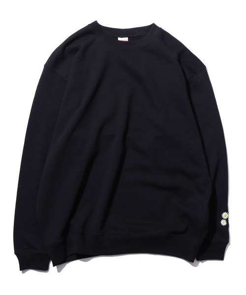 ROOPTOKYO（ループトウキョウ）の「ROOPTOKYOオリジナル SMILEY FACE Sweat スマイリー クルーネックスウェット トレーナー ユニセックス ビッグシルエット（スウェット・メンズ・ブラック/オートミール/グリーン・M/L/XL）」の9枚目の写真