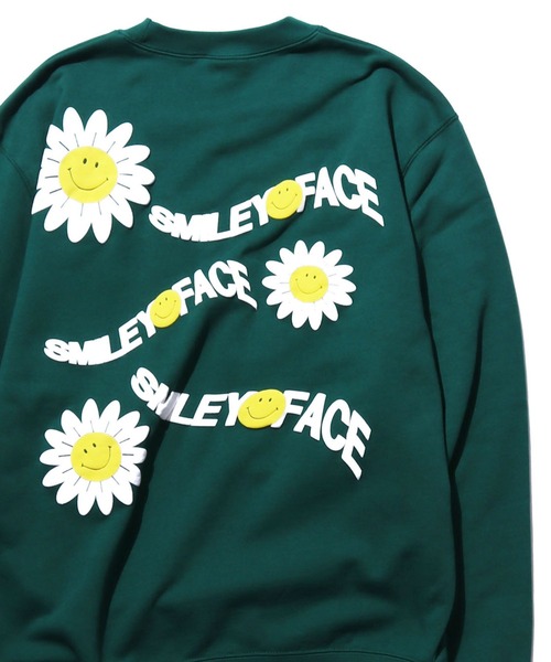 ROOPTOKYO（ループトウキョウ）の「ROOPTOKYOオリジナル SMILEY FACE Sweat スマイリー クルーネックスウェット トレーナー ユニセックス ビッグシルエット（スウェット・メンズ・ブラック/オートミール/グリーン・M/L/XL）」の14枚目の写真