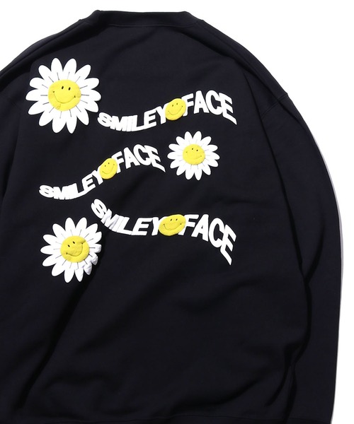 ROOPTOKYO（ループトウキョウ）の「ROOPTOKYOオリジナル SMILEY FACE Sweat スマイリー クルーネックスウェット トレーナー ユニセックス ビッグシルエット（スウェット・メンズ・ブラック/オートミール/グリーン・M/L/XL）」の10枚目の写真