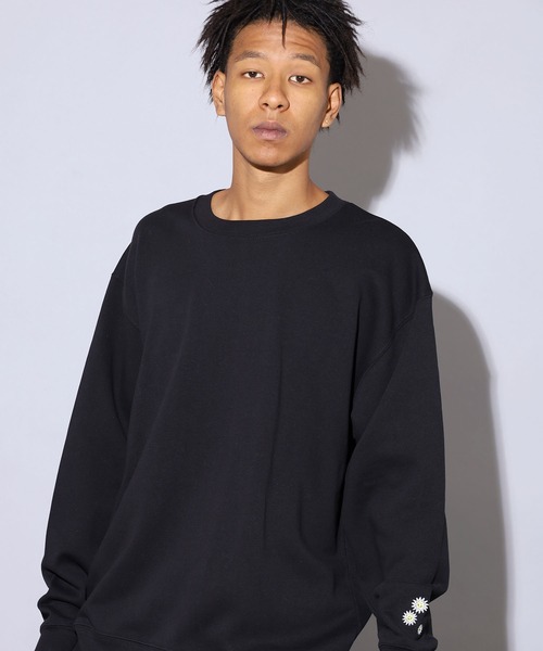 ROOPTOKYO（ループトウキョウ）の「ROOPTOKYOオリジナル SMILEY FACE Sweat スマイリー クルーネックスウェット トレーナー ユニセックス ビッグシルエット（スウェット・メンズ・ブラック/オートミール/グリーン・M/L/XL）」の22枚目の写真