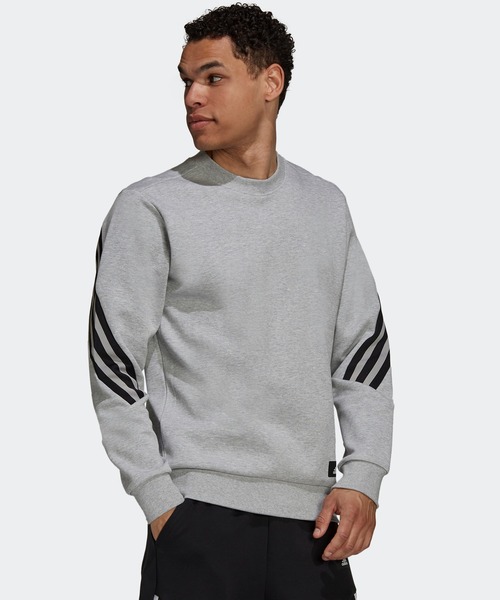 adidas(アディダス)の「アディダス スポーツウェア フューチャー アイコン スリーストライプス スウェットシャツ(スウェット・メンズ・ブラック/ヘザーグレー・SMALL/XX-LARGE/X-LARGE/XXX-LARGE/MEDIUM/LARGE)」の9枚目の写真