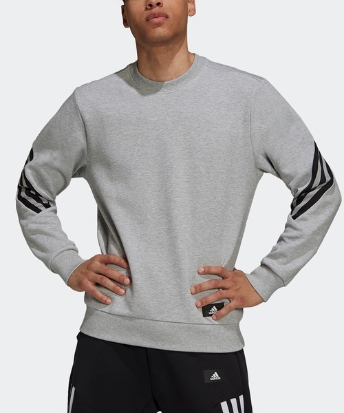 adidas(アディダス)の「アディダス スポーツウェア フューチャー アイコン スリーストライプス スウェットシャツ(スウェット・メンズ・ブラック/ヘザーグレー・SMALL/XX-LARGE/X-LARGE/XXX-LARGE/MEDIUM/LARGE)」の14枚目の写真