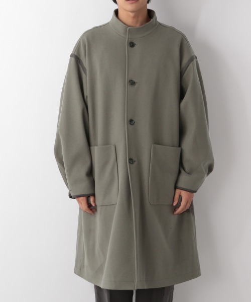 LOWRYS FARM（ローリーズファーム）の「ウーリーテックオーバーコート　953721（テーラードジャケット・メンズ・グレー/グリーン・MEDIUM/LARGE）」の5枚目の写真