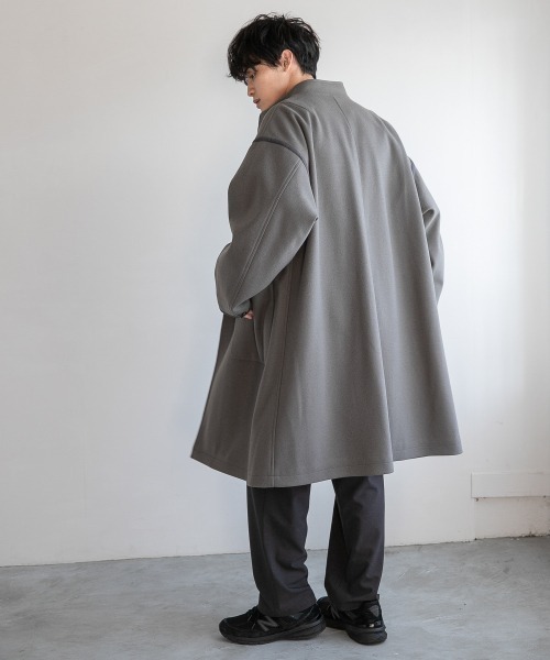 LOWRYS FARM（ローリーズファーム）の「ウーリーテックオーバーコート　953721（テーラードジャケット・メンズ・グレー/グリーン・MEDIUM/LARGE）」の18枚目の写真