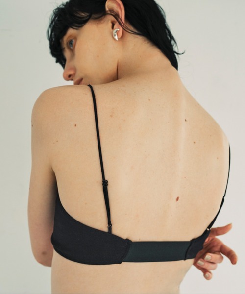 GALLARDAGALANTE(ガリャルダガランテ)の「【La nature】オーガニックコットン天竺ブラ(ブラジャー・レディース・ブラック/アイボリー・1/0)」の4枚目の写真