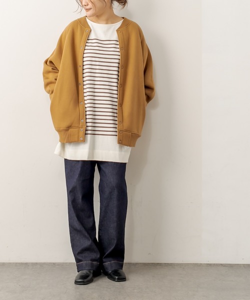 PUAL CE CIN（ピュアルセシン）の「裏起毛ブルゾン（ブルゾン・レディース・ブラウン/ブラック/キャメル/モカ/グレイッシュベージュ・FREE）」の5枚目の写真