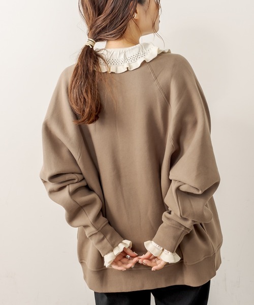 PUAL CE CIN（ピュアルセシン）の「裏起毛ブルゾン（ブルゾン・レディース・ブラウン/ブラック/キャメル/モカ/グレイッシュベージュ・FREE）」の8枚目の写真