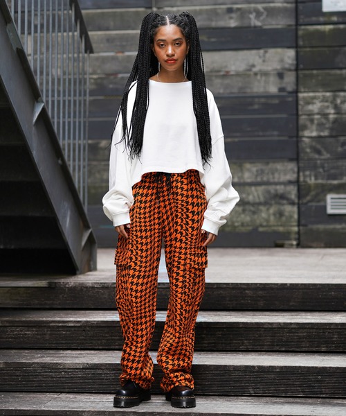 X-girl(エックスガール)の「CARGO LOUNGE PANTS(その他パンツ・レディース・アッシュ/ブラック/オレンジ・S/XS/M)」の13枚目の写真