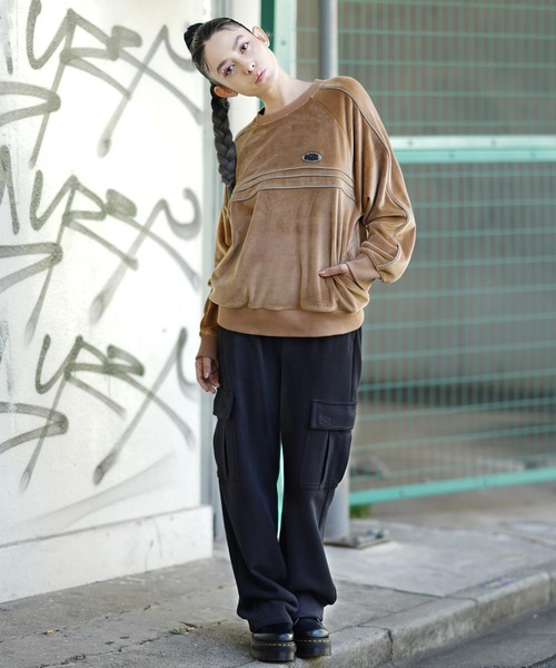 X-girl(エックスガール)の「CARGO LOUNGE PANTS(その他パンツ・レディース・アッシュ/ブラック/オレンジ・S/XS/M)」の16枚目の写真