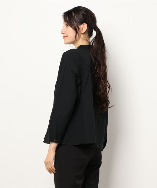 Samansa Mos2（サマンサ モスモス）の「ピコミシンタックブラウス（シャツ/ブラウス・レディース・グレー/ブラック/ボルドー/キナリ・ﾌﾘ-）」の5枚目の写真