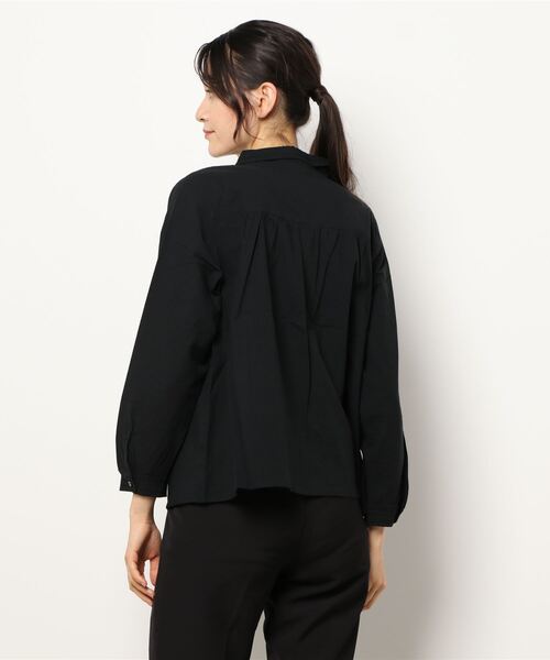 Samansa Mos2（サマンサ モスモス）の「ピコミシンタックブラウス（シャツ/ブラウス・レディース・グレー/ブラック/ボルドー/キナリ・ﾌﾘ-）」の6枚目の写真