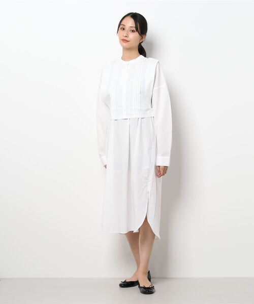 Lugnoncure(ルノンキュール)の「ベストセットワンピース(ワンピース・レディース・オフホワイト/グリーン/チャコール・フリ-)」の7枚目の写真