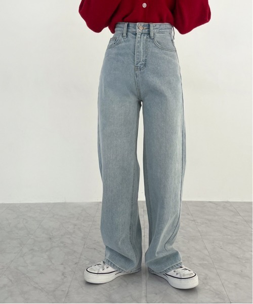 BEIDELLI（ベイデリー）の「[BELLIDE MADE] ハイウエストロングワイドデニムパンツ（デニムパンツ・レディース・ライトブルー/インディゴブルー/ブルー・SMALL/MEDIUM）」の14枚目の写真