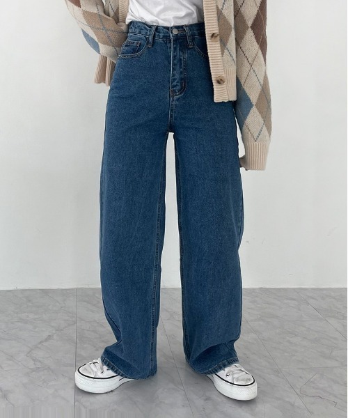 BEIDELLI（ベイデリー）の「[BELLIDE MADE] ハイウエストロングワイドデニムパンツ（デニムパンツ・レディース・ライトブルー/インディゴブルー/ブルー・SMALL/MEDIUM）」の22枚目の写真