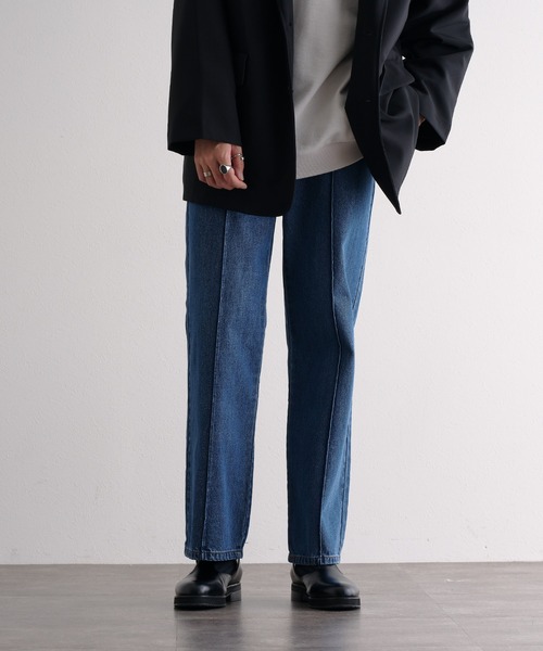 epnok（エプノック）の「センターシームストレートデニム（デニムパンツ・メンズ・インディゴブルー/ダークグレー/ダークインディゴブルー・SMALL/MEDIUM/LARGE）」の3枚目の写真