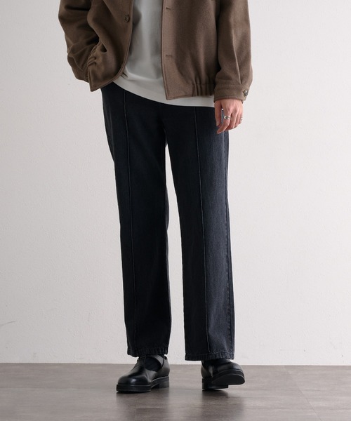 epnok（エプノック）の「センターシームストレートデニム（デニムパンツ・メンズ・インディゴブルー/ダークグレー/ダークインディゴブルー・SMALL/MEDIUM/LARGE）」の2枚目の写真