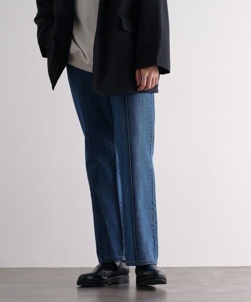 epnok（エプノック）の「センターシームストレートデニム（デニムパンツ・メンズ・インディゴブルー/ダークグレー/ダークインディゴブルー・SMALL/MEDIUM/LARGE）」の6枚目の写真