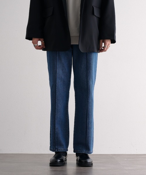 epnok（エプノック）の「センターシームストレートデニム（デニムパンツ・メンズ・インディゴブルー/ダークグレー/ダークインディゴブルー・SMALL/MEDIUM/LARGE）」の20枚目の写真