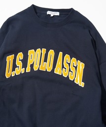 U.S. POLO ASSN. | 【U.S. POLO ASSN./ユーエスポロアッスン】カレッジロゴサガラ刺繍クルーネックスウェット/ユニセックス/裏起毛(スウェット)