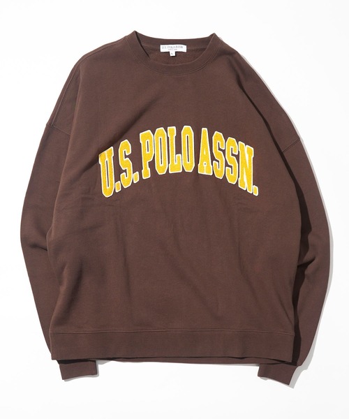 U.S. POLO ASSN.（ユーエスポロアッスン）の「【U.S. POLO ASSN./ユーエスポロアッスン】カレッジロゴサガラ刺繍クルーネックスウェット/ユニセックス/裏起毛（スウェット・メンズ・ブラック/ネイビー/ブラウン/オフホワイト/サックスブルー/グリーン/杢グレー・SMALL/MEDIUM/LARGE）」の20枚目の写真