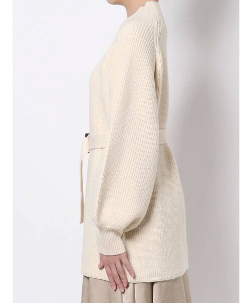 LAGUNAMOON（ラグナムーン）の「ミドル丈ニットサテンスカートSET（ワンピース・レディース・ブラック/アイボリー・FREE）」の6枚目の写真