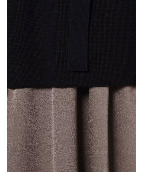 LAGUNAMOON（ラグナムーン）の「ミドル丈ニットサテンスカートSET（ワンピース・レディース・ブラック/アイボリー・FREE）」の22枚目の写真