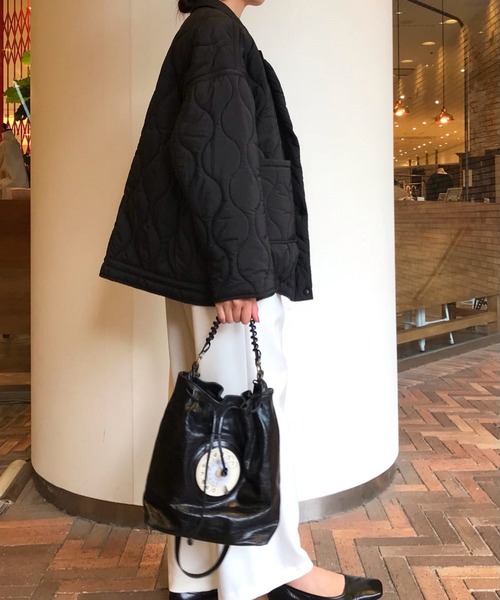 BEARDSLEY（ビアズリー）の「丸みのあるシルエットにかえてたのしめる キルトブルゾン（ブルゾン・レディース・ブラック・FREE）」の14枚目の写真