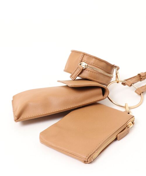 Fashion Letter（ファッションレター）の「リストレットリング三連マルチショルダーバッグ（ショルダーバッグ・レディース・ベージュ/モカ/キャメル・FREE）」の20枚目の写真