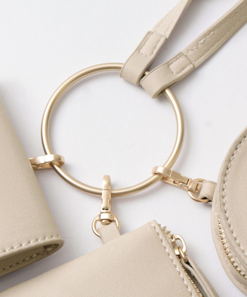 Fashion Letter（ファッションレター）の「リストレットリング三連マルチショルダーバッグ（ショルダーバッグ・レディース・ベージュ/モカ/キャメル・FREE）」の14枚目の写真