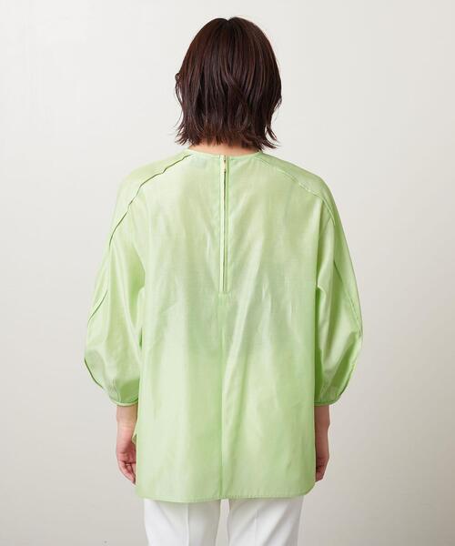UNITED ARROWS(ユナイテッドアローズ)の「<UNITED ARROWS>C/SI オーガンジー ブラウス B†(シャツ/ブラウス・レディース・ブラック/オフホワイト/ライム・38/36)」の6枚目の写真