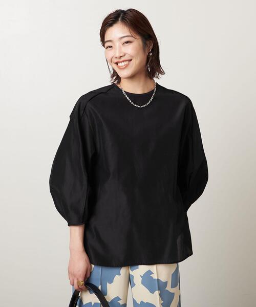 UNITED ARROWS(ユナイテッドアローズ)の「<UNITED ARROWS>C/SI オーガンジー ブラウス B†(シャツ/ブラウス・レディース・ブラック/オフホワイト/ライム・38/36)」の18枚目の写真