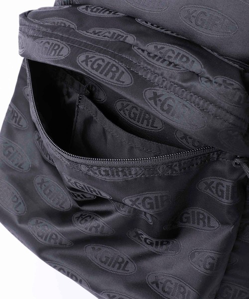 X-girl（エックスガール）の「OVAL LOGO ADVENTURE DAYPACK（バックパック/リュック・レディース・ブラック・ONE SIZE）」の2枚目の写真