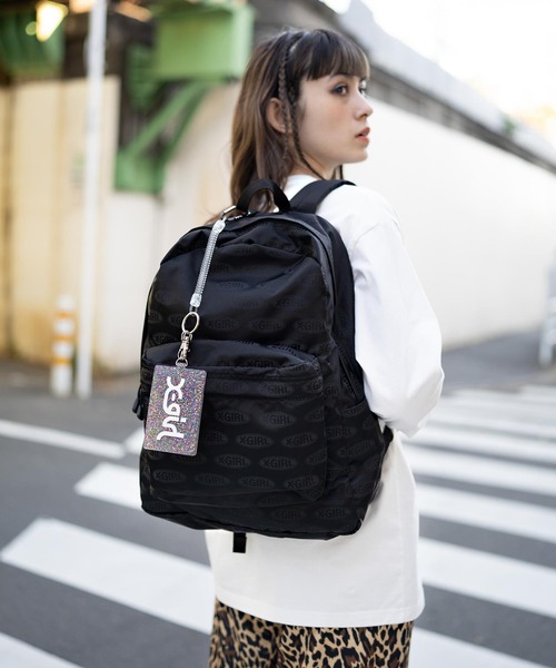 X-girl（エックスガール）の「OVAL LOGO ADVENTURE DAYPACK（バックパック/リュック・レディース・ブラック・ONE SIZE）」の14枚目の写真