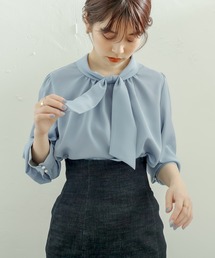 natural couture | 【WEB限定カラー有り】袖口パールノット結びボータイブラウス(シャツ/ブラウス)